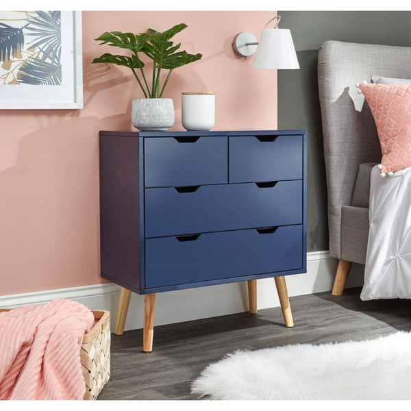 Nyborg 2+2 Drawer Chest Blue