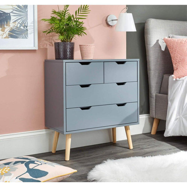 Nyborg 2+2 Drawer Chest Grey