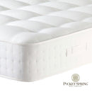 Pocket Spring Bed Company Pemberley Mattress and Light Grey Full Ottoman Divan in 3 Sizes
