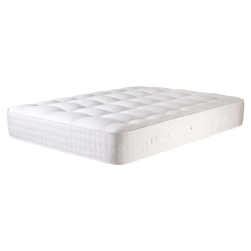 Pocket Spring Bed Company Pemberley Mattress and Grey Full Ottoman Divan in 3 Sizes