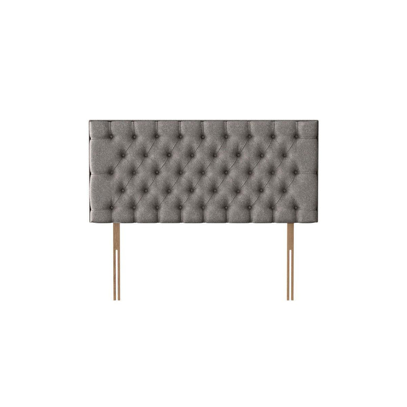 Pocket Spring Bed Company Florence Light Grey Fabric Headboard in 3 Sizes