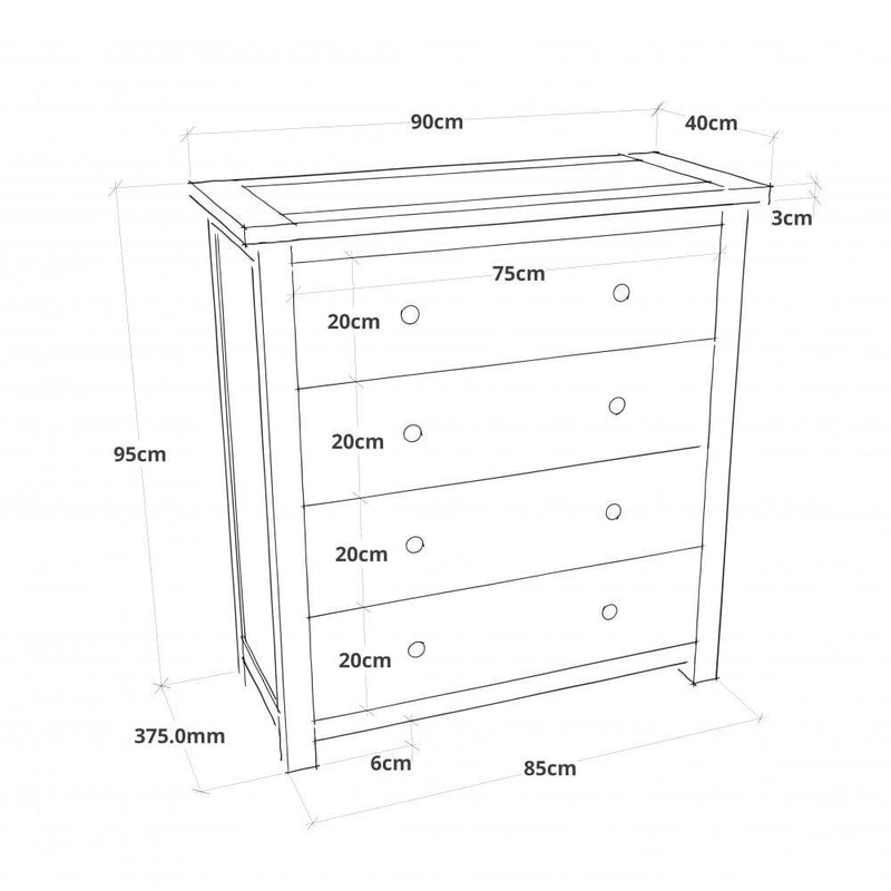 Quebec 4 Drawer Chest