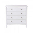 Salerno White 4 Drawer Chest