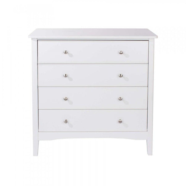 Salerno White 4 Drawer Chest