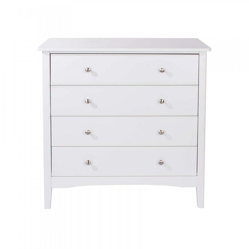 Salerno White 4 Drawer Chest