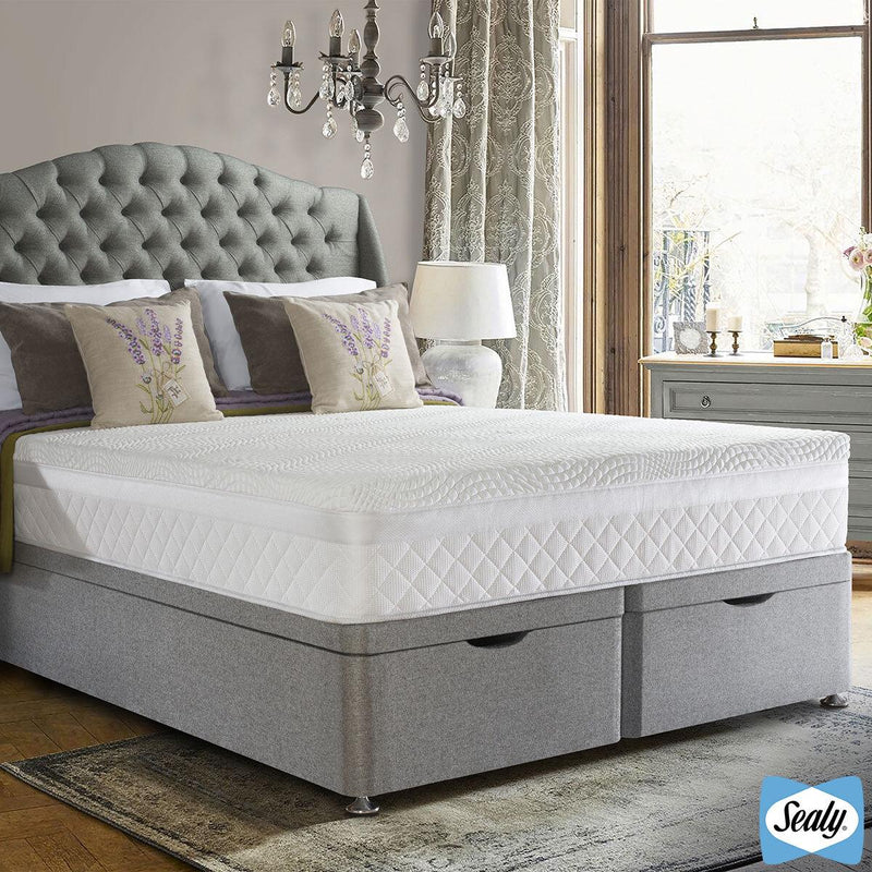 Sealy Full Ottoman Divan Base in Pebble in 3 Sizes