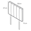 Silentnight Brescia Grey Fabric Headboard in 4 Sizes