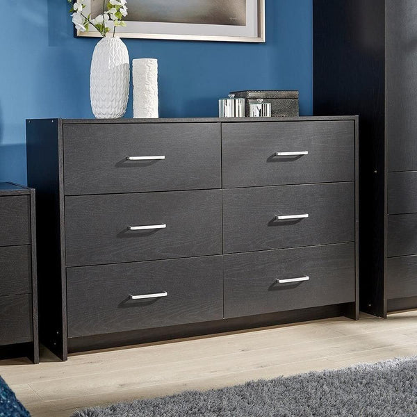Stratford 6 Drawer Chest Black