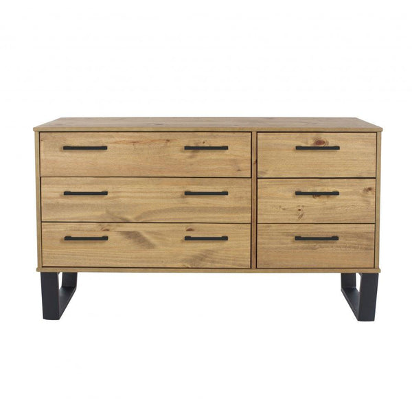 Vigo Wide Chest of 6 Drawers
