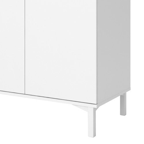 Luscanny Zavetti Large  Sideboard 3 Drawers 3 Doors in White and Oak