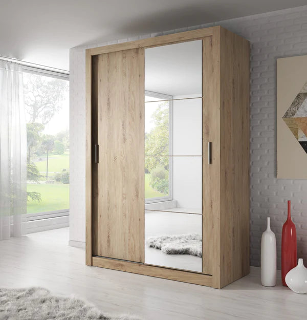 Zisnom 2 Door Sliding Mirored Door Bedroom Wardrobe 120cm colours