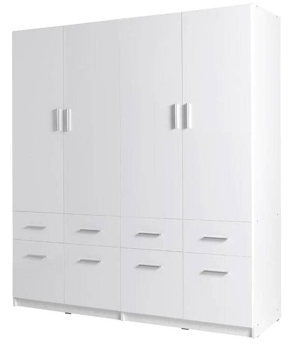 Luscanny Large Hinged Door Wardrobe With Multi Drawer 181cm