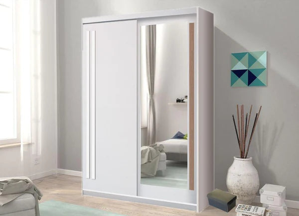 Seriva Elegant High Gloss 2 Door Sliding Wardrobe 175cm