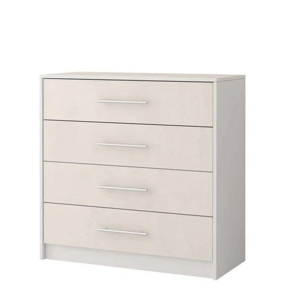 Menelova Modern Bedroom Chest of Drawers with Chrome Handles