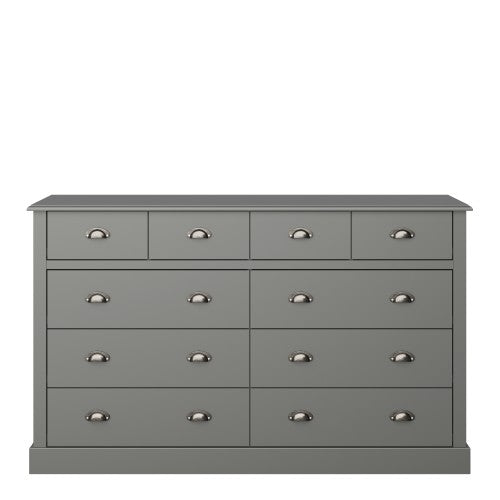 Luscanny Sandringham 4 + 6 Drawer Sideboard Off Grey Storage Unit