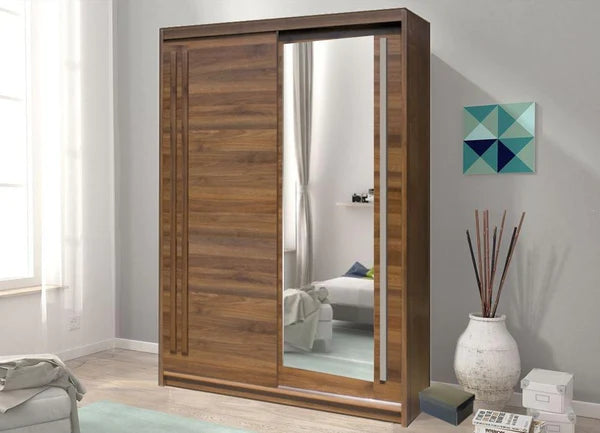 Seriva Elegant High Gloss 2 Door Sliding Wardrobe 175cm