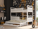 Lavezzy Rugged Bunk Bed with Trundle and Capacious Storage Drawers for Organized Bedrooms