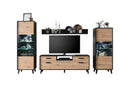 Luscanny Aravonza Large Polished TV Entertainment Living Room Set with 7 Cabinets