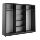 Zinsom Mirror Sliding Door Wardrobe 250cm in 5 Colours