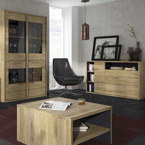 Luscanny zanvezzi Large 3 Drawer Sideboard in HighGloss White LivingRoom Sidecupboard Storage Unit