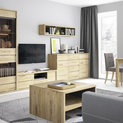 Luscanny zanvezzi Large 3 Drawer Sideboard in HighGloss White LivingRoom Sidecupboard Storage Unit