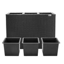 Rattan Flower Pot 83x30.5x60cm with 3 Pots
