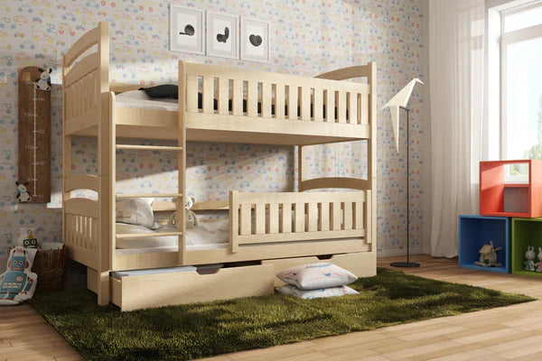 Luscanny Levrozzi Large Wooden Bunk Bed with Storage Unit