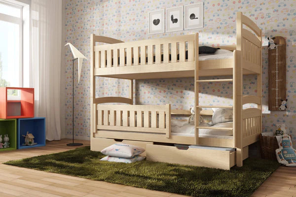 Luscanny Levrozzi Large Wooden Bunk Bed with Storage Unit