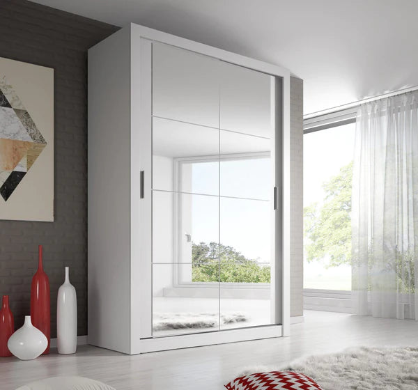 Zinsom Mirror 2 Door Sliding Wardrobe 120cm colours