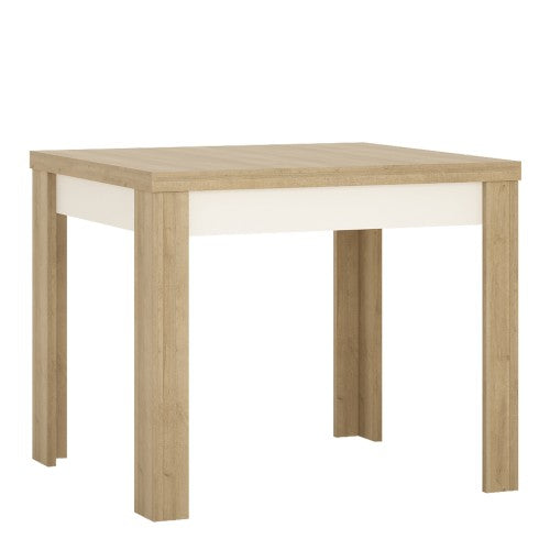 Marvezzi Small extending dining table 90/180cm in Riviera Oak/White High Gloss