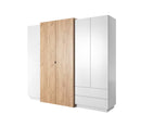 Luscanny Large Polished Wooden Multi Compartment Wardrobe