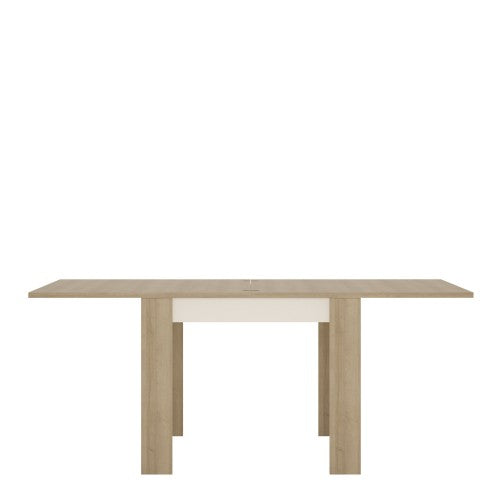 Marvezzi Small extending dining table 90/180cm in Riviera Oak/White High Gloss