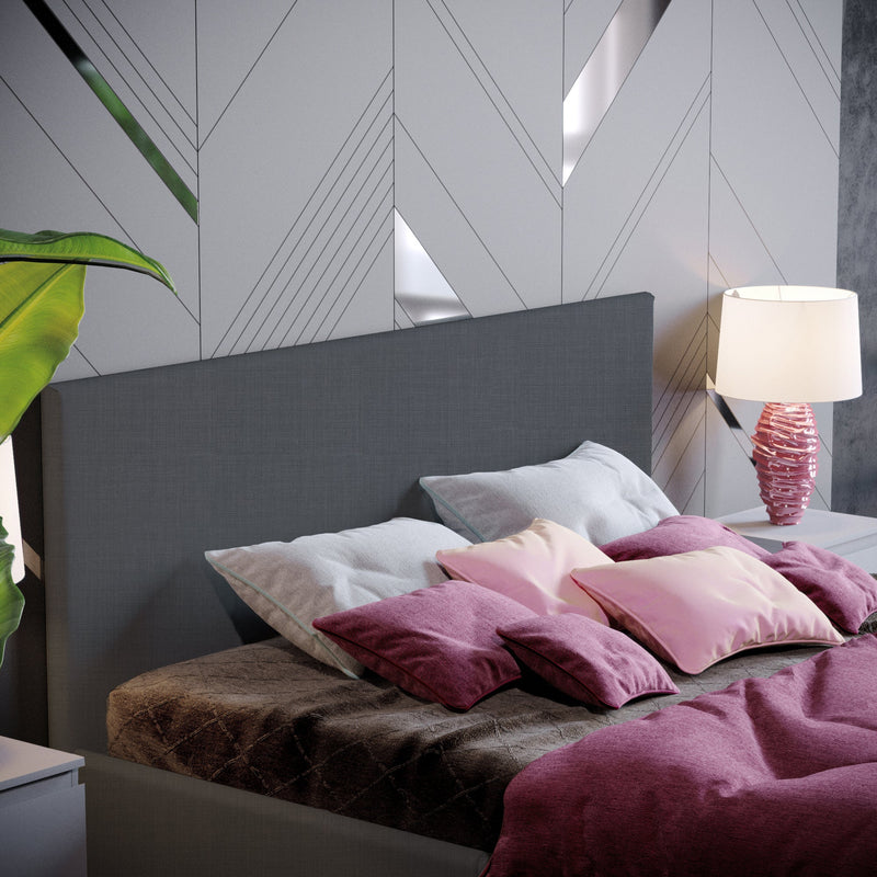Muvazzi Double Dark Grey Ottoman Bed With Large Underbed Storage