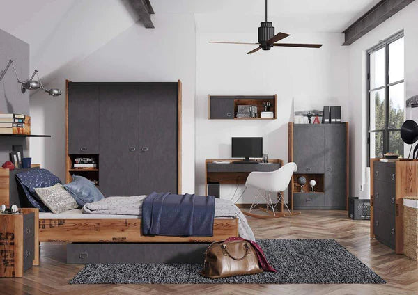 Luscanny Large Modern Wooden Bed Frame 90cm