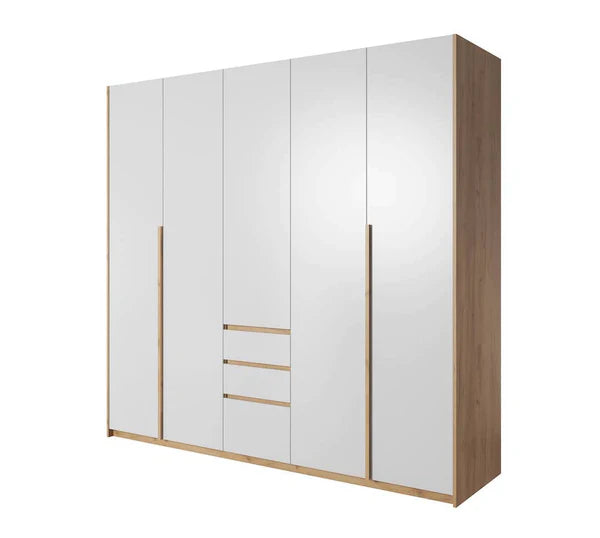 Luscanny Xellavi Polished Hinged Door Wardrope Multi Compartment Storage Cabinet 225cm
