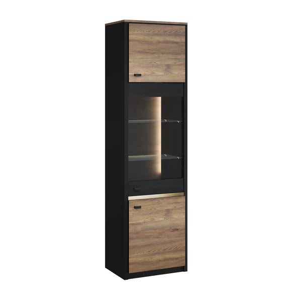Luscanny Varnished XL 200CM Tall  Display Cabinet Cupboard