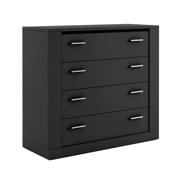 Lucanny High Gloss Large Chest of 4 Drawers and 2 Door Cabinet Storage Unit