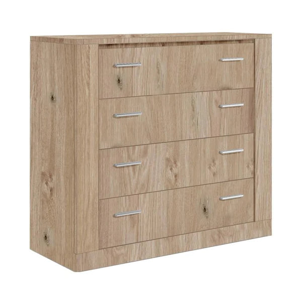 Lucanny High Gloss Large Chest of 4 Drawers and 2 Door Cabinet Storage Unit