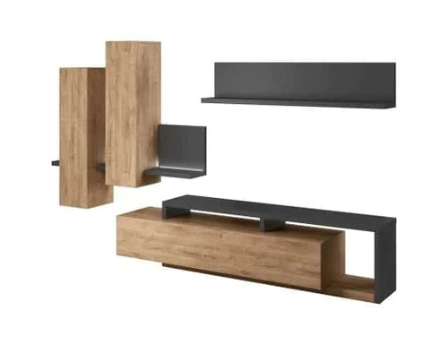 Luscanny Bolotza polished Wooden Entertainment Unit with TV Stand and Display Unit in 4 colours