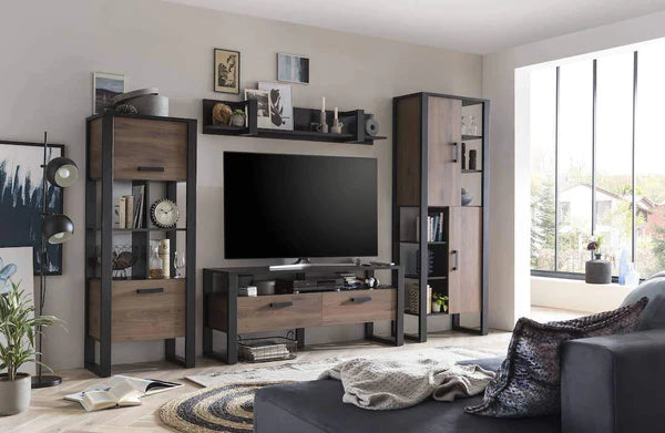 Luscanny Volotti Large Living Room Entertainment Set with Large Display Cabinets