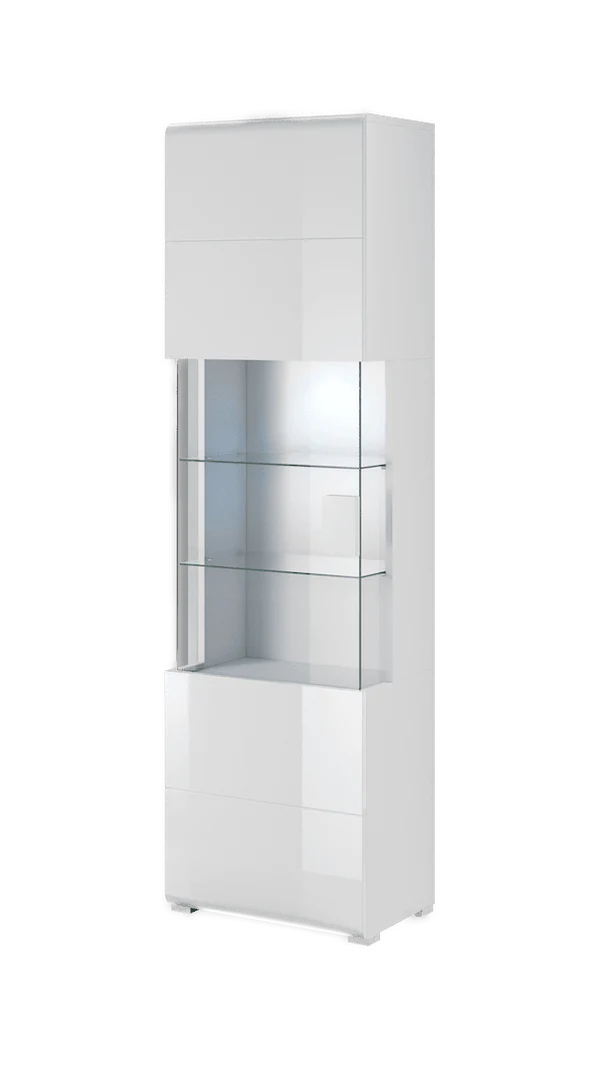 Luscanny Tolorzzo Polished High Gloss Display Cabinet Storage in 3 Colours 204cm