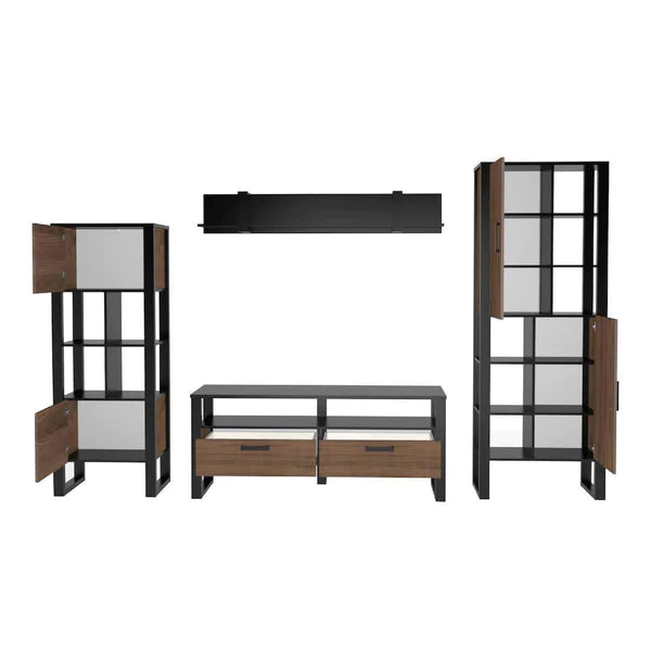 Luscanny Volotti Large Living Room Entertainment Set with Large Display Cabinets