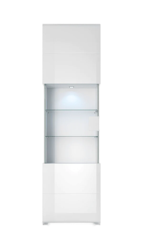 Luscanny Tolorzzo Polished High Gloss Display Cabinet Storage in 3 Colours 204cm