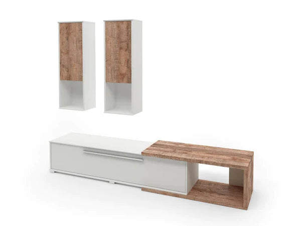 Luscanny Modern Design Living Room TV Stand Display Unit Set