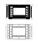 Luscanny Naieta Large LED Wall Entertainment Living Room Set Display Unit