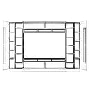 Luscanny Naieta Large LED Wall Entertainment Living Room Set Display Unit