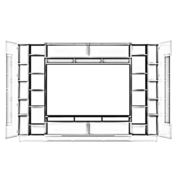 Luscanny Naieta Large LED Wall Entertainment Living Room Set Display Unit