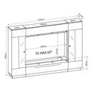 Luscanny Naieta Large LED Wall Entertainment Living Room Set Display Unit