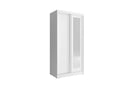 Vezteora Sliding 2 Door Mirror Freestanding Wardrobe with Polished wood in 2 colours