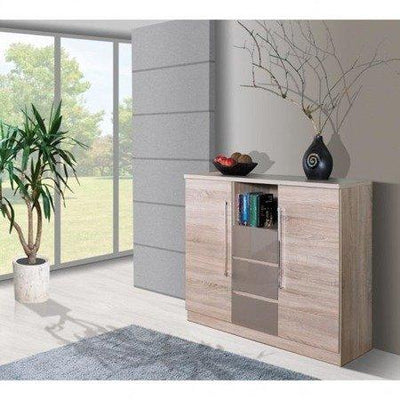 Luscanny Large 3 Drawer 2 Door Large Modern Storage Unit 130cm